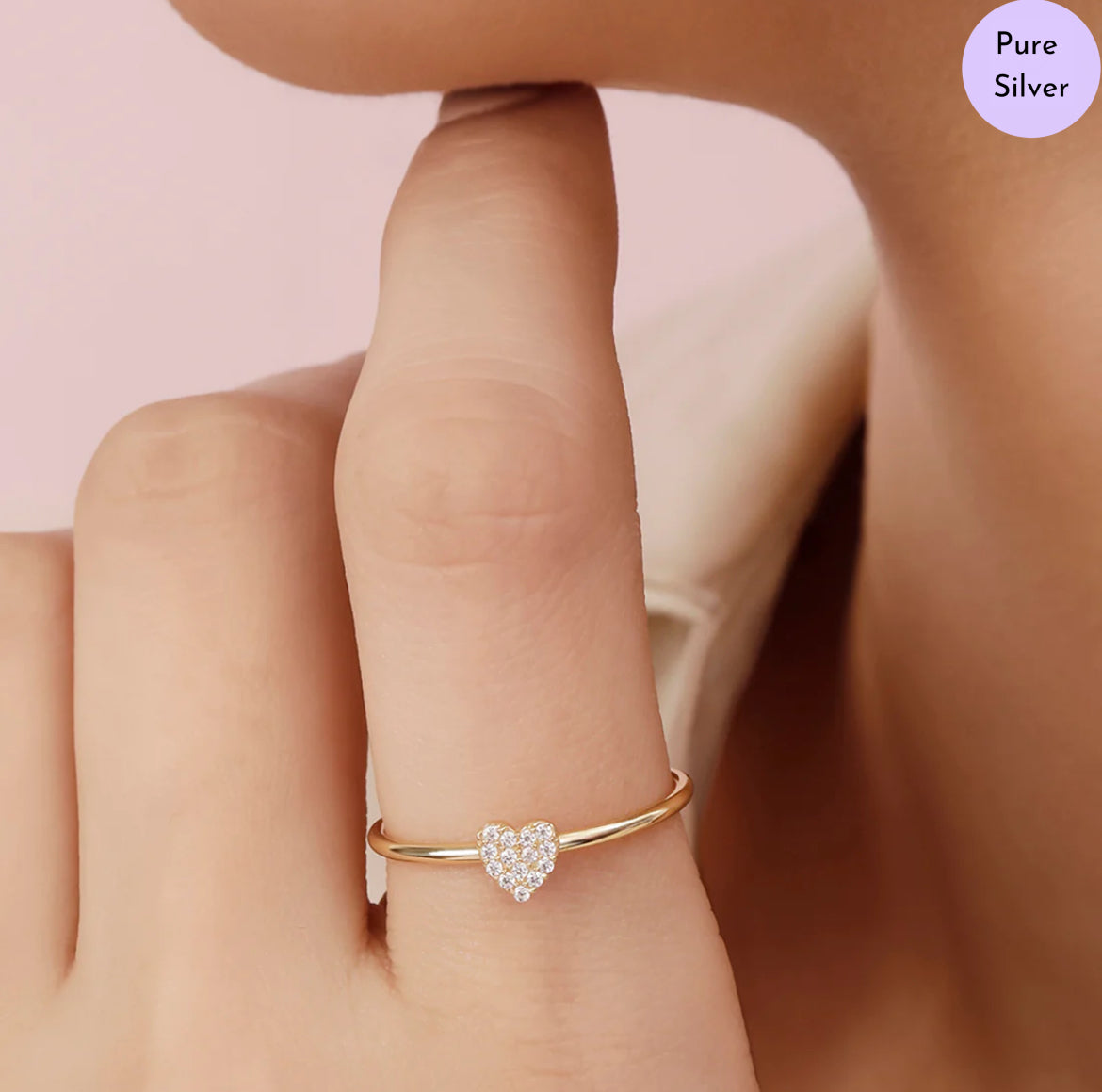 Loving Whisper Gold Plated 925 Sterling Silver Ring