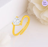 Cherished Spark Gold Plated 925 Sterling Silver Ring