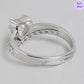 Dazzling Devotion Rhodium-Plated Heart CZ 925 Sterling Silver Ring (Adjustable)