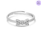 Glimmering Grace Rhodium Plated 925 Sterling Silver Ring