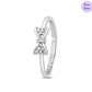 Glimmering Grace Rhodium Plated 925 Sterling Silver Ring