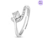 Glint Curve Rhodium Plated 925 Sterling Silver Ring