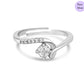 Glint Curve Rhodium Plated 925 Sterling Silver Ring