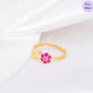 Rosy Gleam Gold Plated 925 Sterling Silver Ring