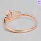 Crowned Grace 925 Silver Ring in Rose Gold (Adjustable)