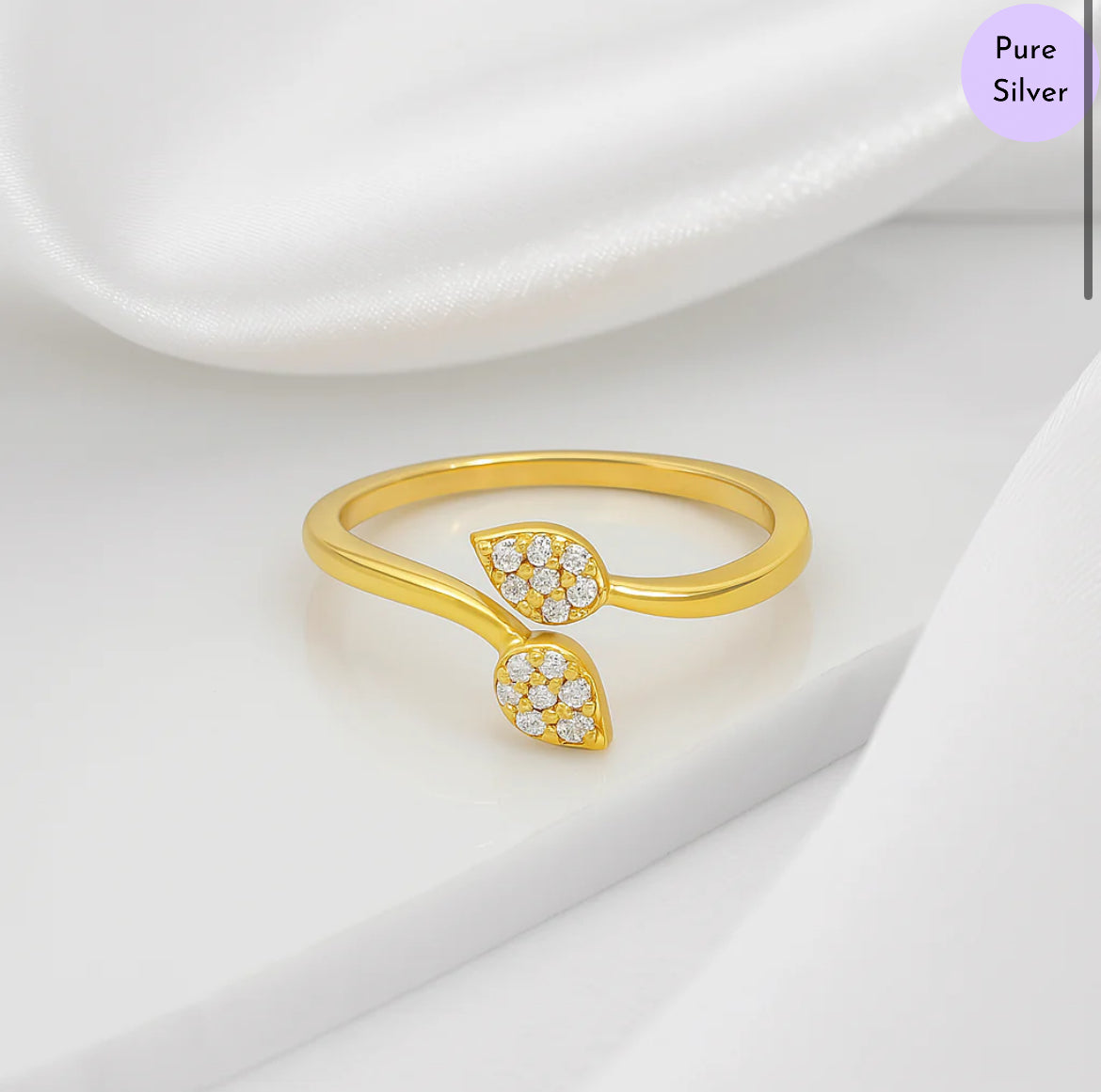 The Empress Glow Gold Plated 925 Sterling Silver Ring