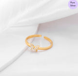 Dancing Dazzle Gold Plated 925 Sterling Silver Ring