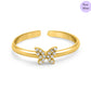 Dancing Dazzle Gold Plated 925 Sterling Silver Ring