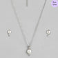 Queen’s Whisper 925 Sterling Silver Rhodium Plated Jewellery Set