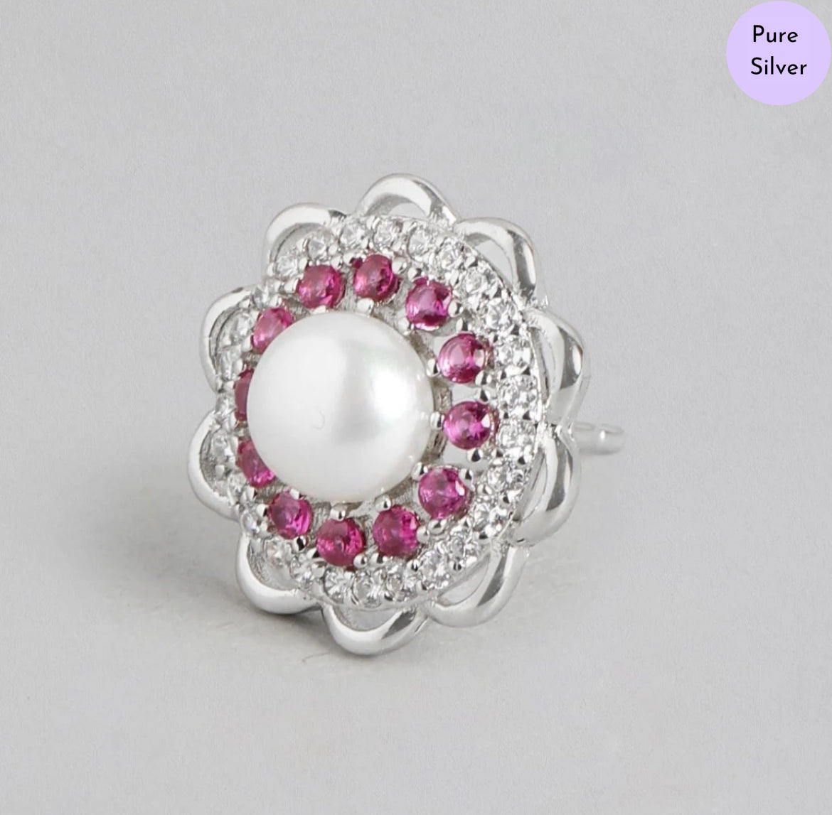 Royal Bloom Rhodium-Plated 925 Sterling Silver Jewelry Set