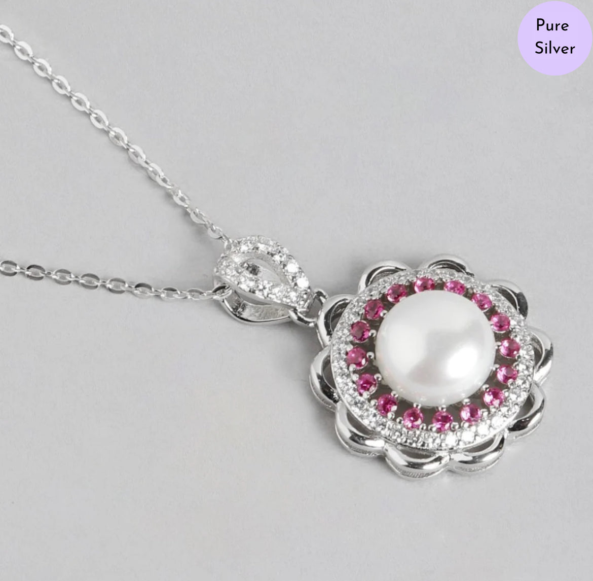 Royal Bloom Rhodium-Plated 925 Sterling Silver Jewelry Set