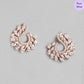 Amber Leaf Rose Gold-Plated 925 Sterling Silver Jewelry Set