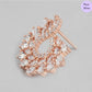 Amber Leaf Rose Gold-Plated 925 Sterling Silver Jewelry Set