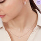 Willow Kiss Linked Rose Gold Plated 925 Silver Jewellery Set