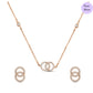 Willow Kiss Linked Rose Gold Plated 925 Silver Jewellery Set
