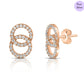 Willow Kiss Linked Rose Gold Plated 925 Silver Jewellery Set