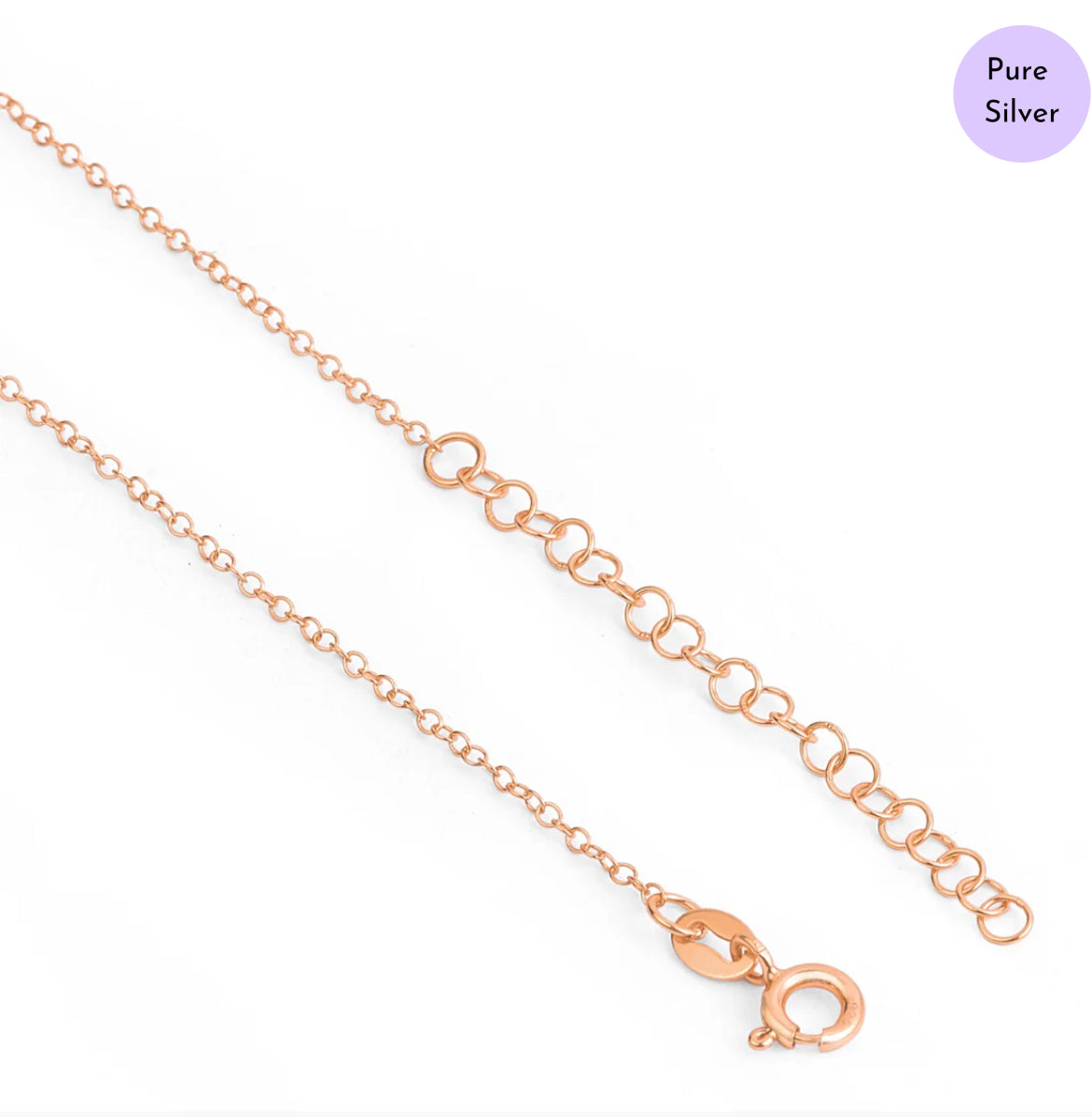 Willow Kiss Linked Rose Gold Plated 925 Silver Jewellery Set