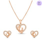 Blush Majesty Rose Gold Plated 925 Sterling Silver Jewelry Set