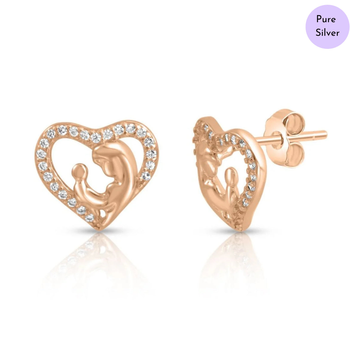 Blush Majesty Rose Gold Plated 925 Sterling Silver Jewelry Set