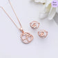 Aurora Crest Rose Gold Plated 925 Sterling Silver Jewelry Set