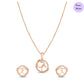 Aurora Crest Rose Gold Plated 925 Sterling Silver Jewelry Set
