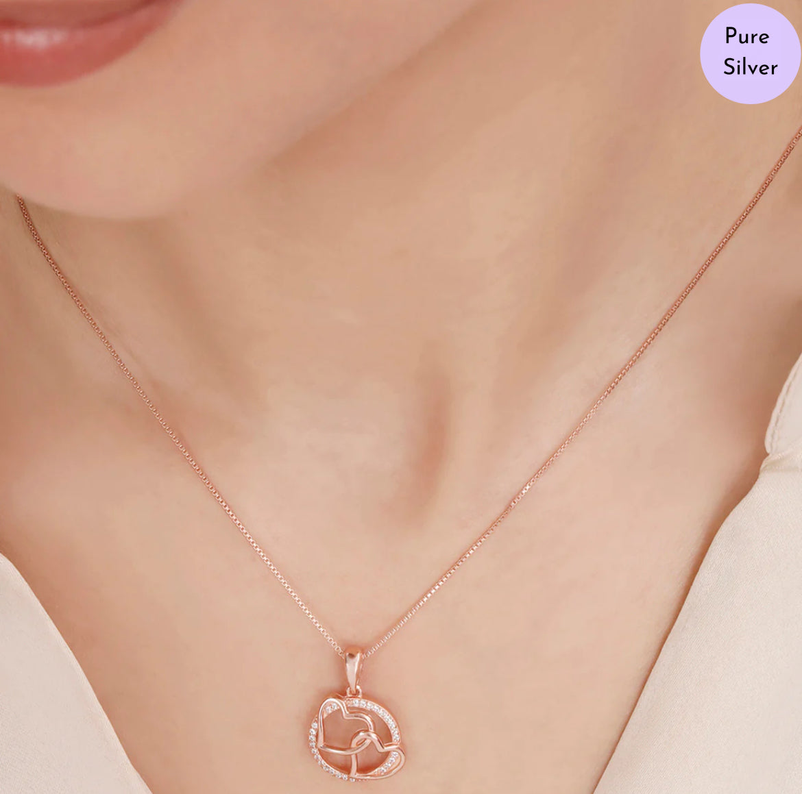 Aurora Crest Rose Gold Plated 925 Sterling Silver Jewelry Set