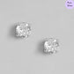Petal Shine Solitaire Rhodium Plated 925 Silver Jewelry Set