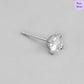 Petal Shine Solitaire Rhodium Plated 925 Silver Jewelry Set