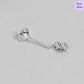 Petal Shine Solitaire Rhodium Plated 925 Silver Jewelry Set
