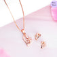 Radiant Tail 925 Sterling Silver Flower Pattern Jewelry Set