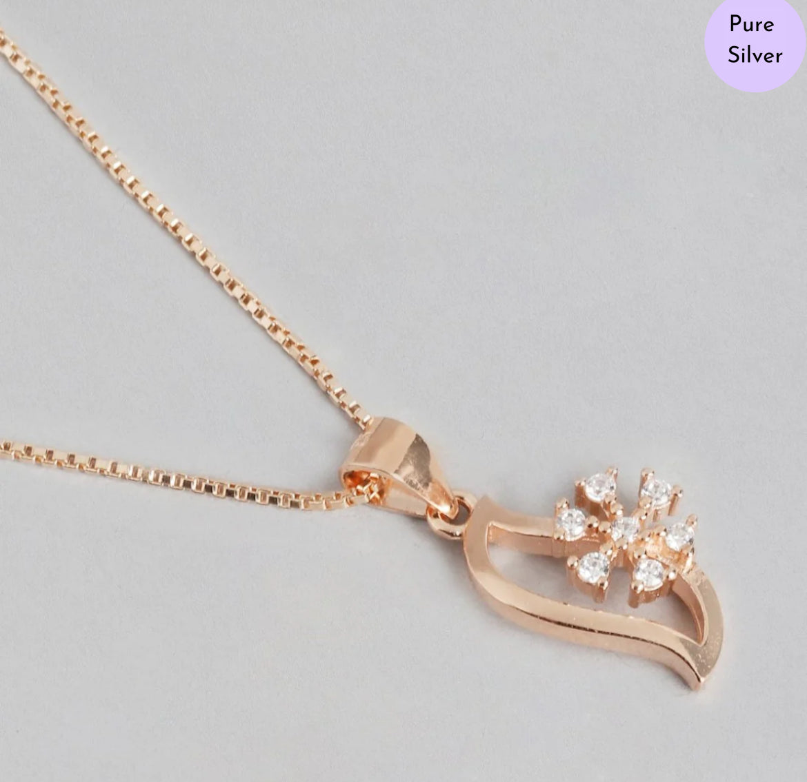 Radiant Tail 925 Sterling Silver Flower Pattern Jewelry Set