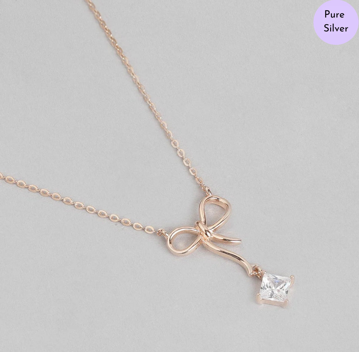 Loop of Love Rose Gold Plated 925 Sterling Silver Jewelry Set