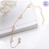 Tied Elegance 925 Sterling Silver Rose Gold-Plated Bracelet