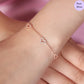 Tied Elegance 925 Sterling Silver Rose Gold-Plated Bracelet