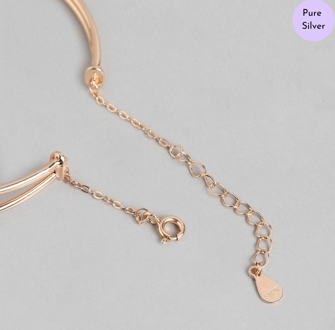 Blush Loop 925 Sterling Silver Bracelet with Cubic Zirconia