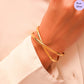 Infinity Knot Gold-Plated 925 Sterling Silver Bracelet with Infinity Pattern