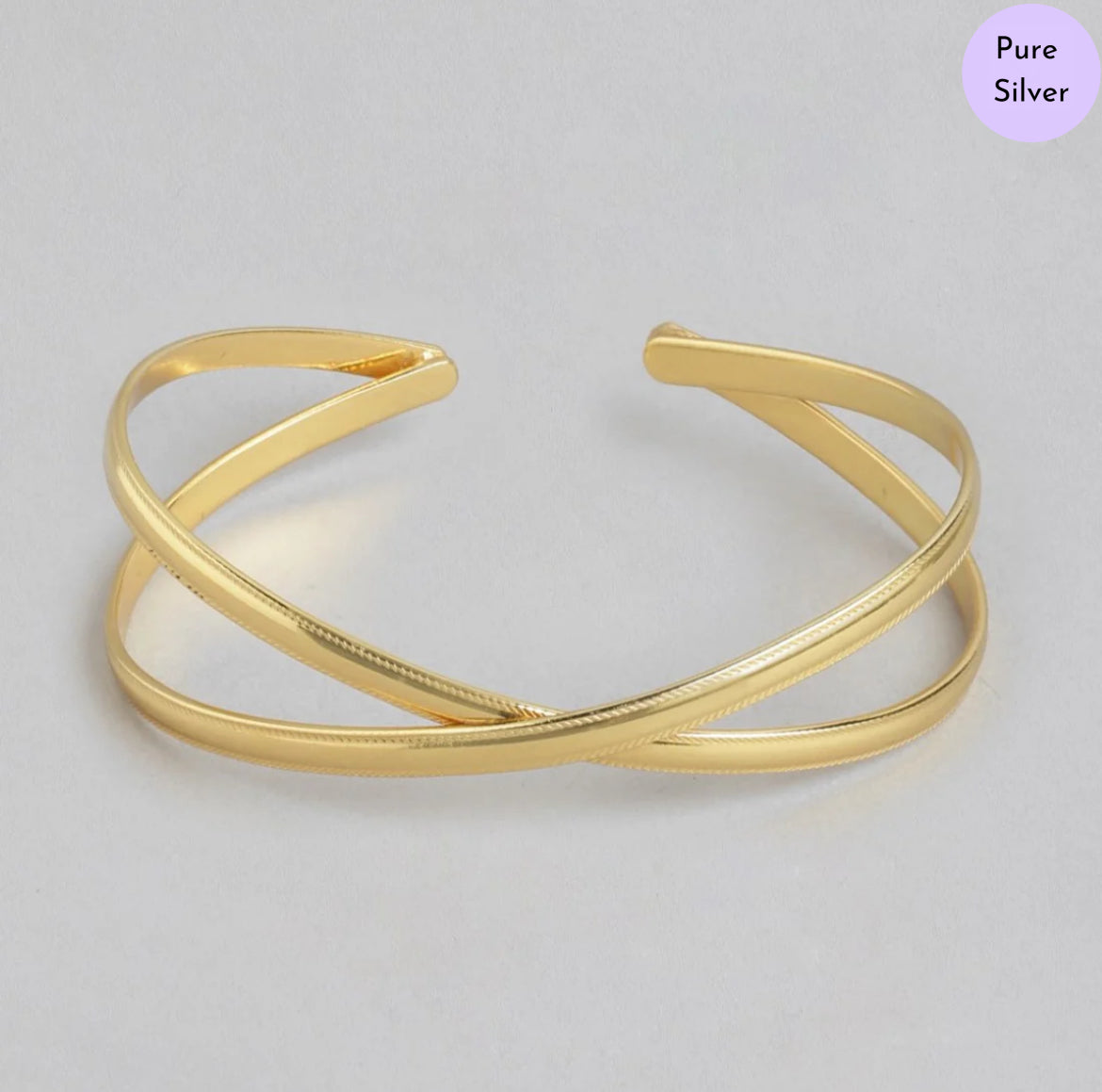 Infinity Knot Gold-Plated 925 Sterling Silver Bracelet with Infinity Pattern