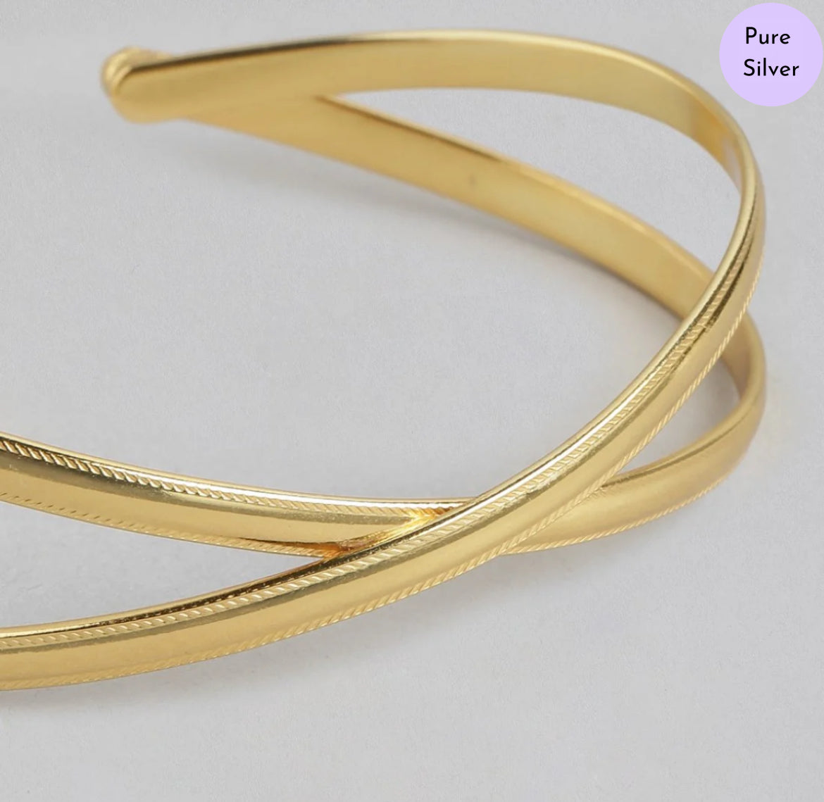 Infinity Knot Gold-Plated 925 Sterling Silver Bracelet with Infinity Pattern