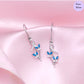 Sapphire Whisper Rhodium Plated 925 Sterling Silver Earrings
