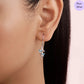 Sapphire Whisper Rhodium Plated 925 Sterling Silver Earrings