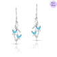 Sapphire Whisper Rhodium Plated 925 Sterling Silver Earrings