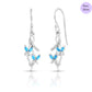 Sapphire Whisper Rhodium Plated 925 Sterling Silver Earrings