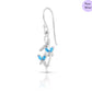Sapphire Whisper Rhodium Plated 925 Sterling Silver Earrings