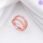 Luxe Intertwine Rose Gold Plated 925 Sterling Silver Ring