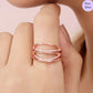 Luxe Intertwine Rose Gold Plated 925 Sterling Silver Ring