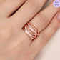 Luxe Intertwine Rose Gold Plated 925 Sterling Silver Ring