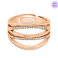 Luxe Intertwine Rose Gold Plated 925 Sterling Silver Ring