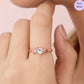 Ruby Veil Rose Gold Plated 925 Sterling Silver Ring
