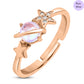 Ruby Veil Rose Gold Plated 925 Sterling Silver Ring