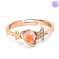 Ruby Veil Rose Gold Plated 925 Sterling Silver Ring